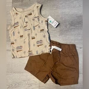 Baby Carters Summers Shorts and shirt Set Size 9 Months